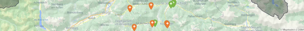 Kartenansicht für Apotheken-Notdienste in der Nähe von Ellmau (Kufstein, Tirol)